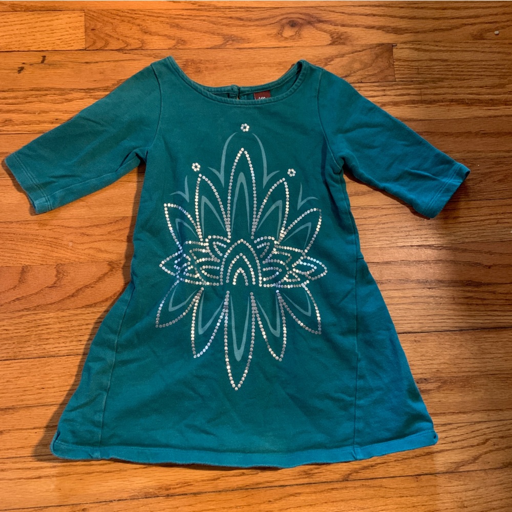 Teal tea sweater dress